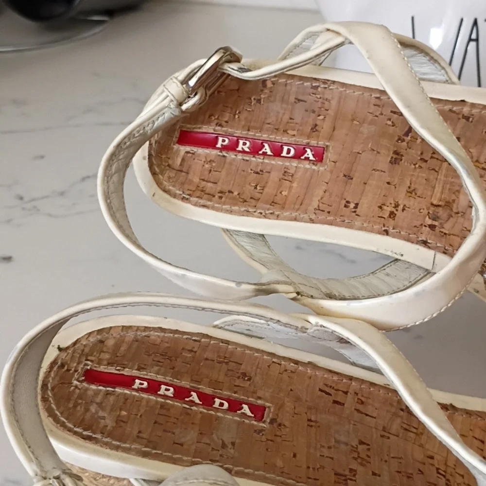 PRADA ESPADRILLES WEDGES SANDALS - Picture 8 of 10
